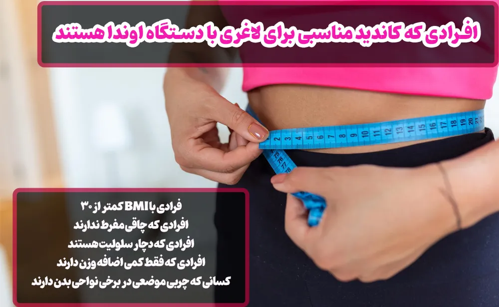 افرادی که کاندید مناسبی برای لاغری با دستگاه اوندا هستند: